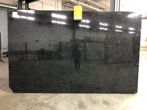 Angola black granite slab